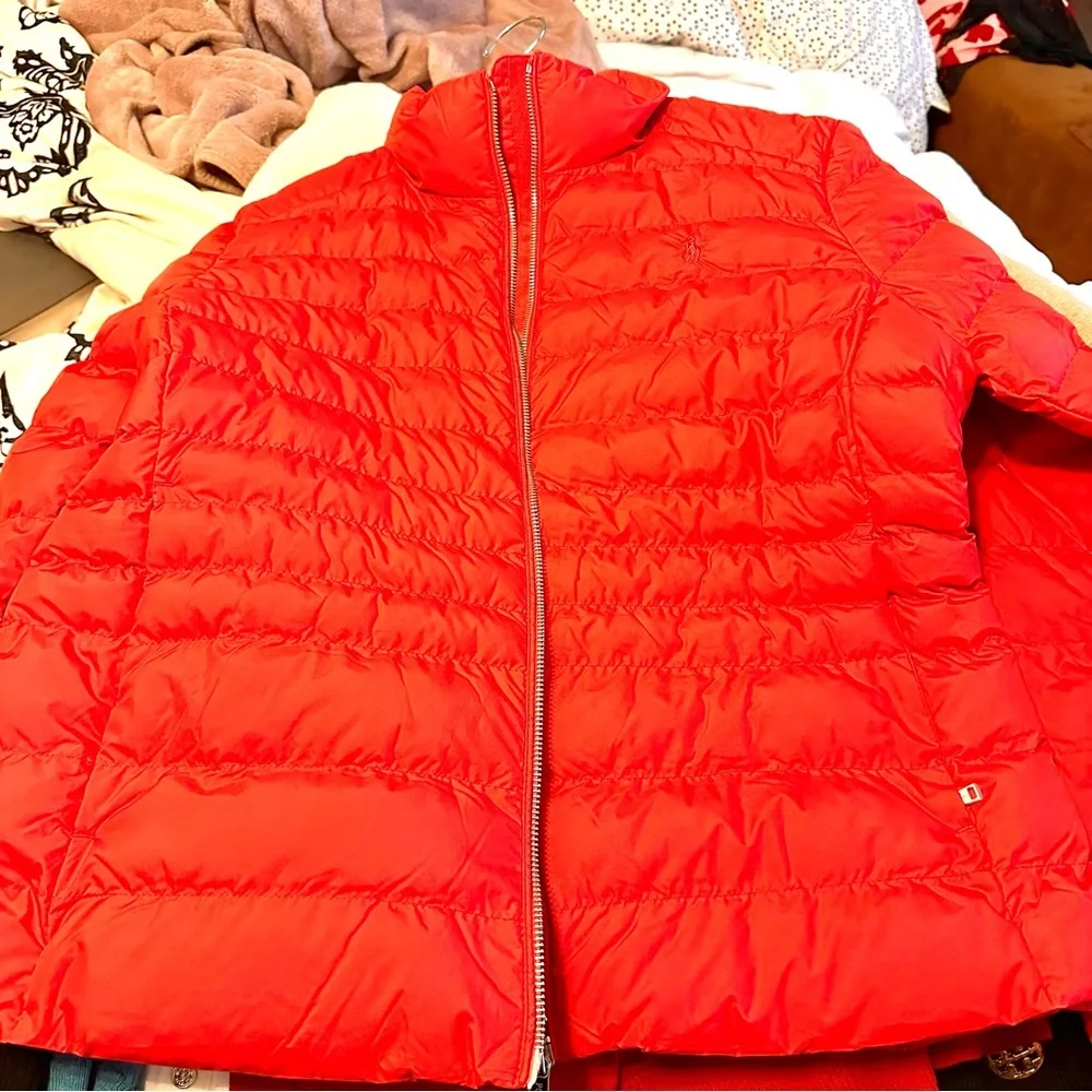 POLO|Ralph Lauren-Water Repellent Puffer Jacket in, “Brilliant Red”, Size XL,NWT - Picture 2 of 15